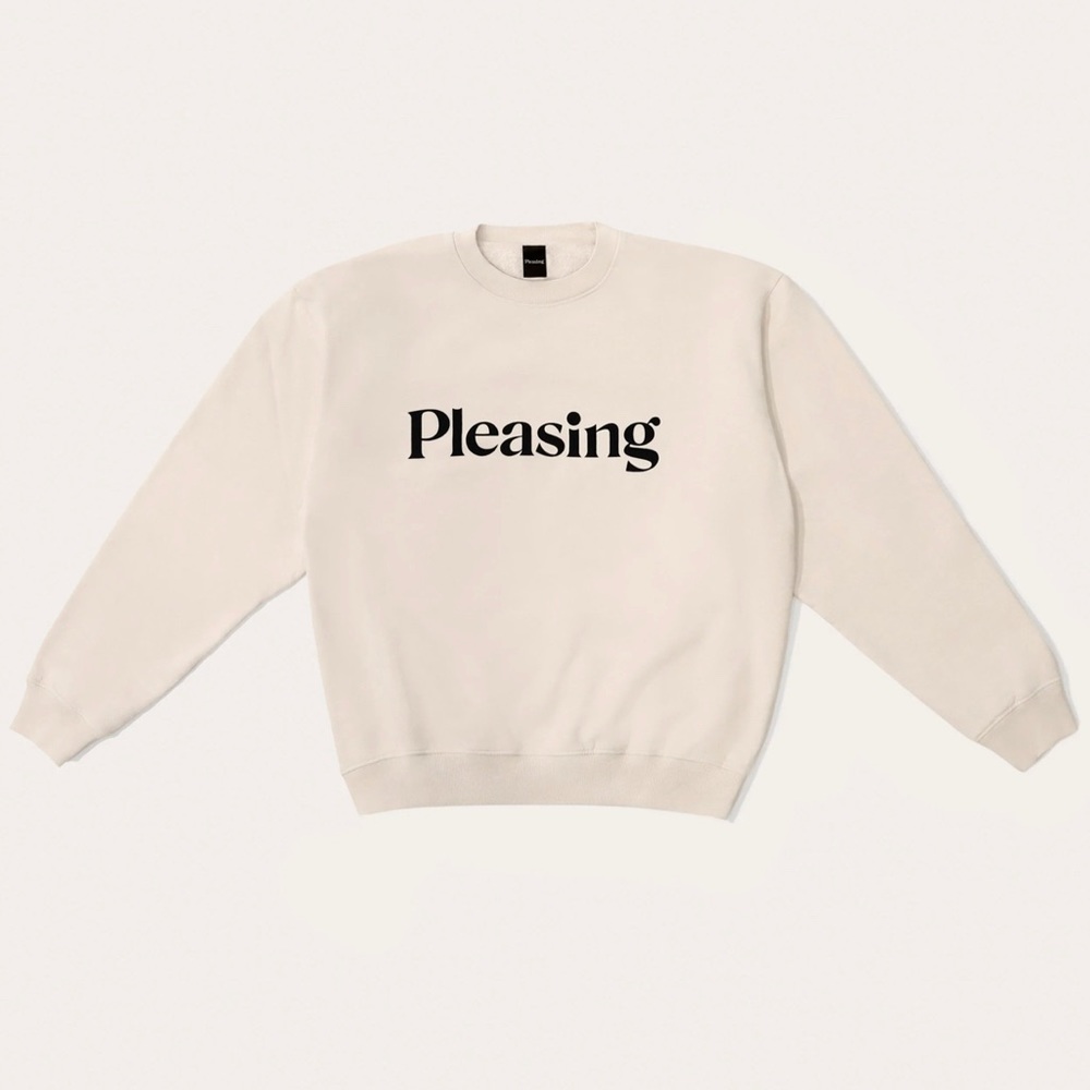 Pleasing Crewneck Sweatshirt Cream size L